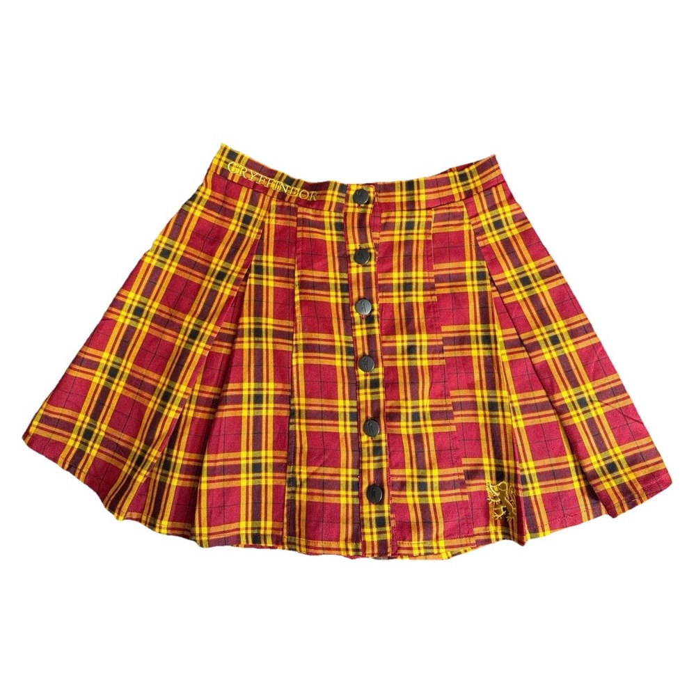 Harry Potter GRYFFINDOR Skirt Plaid School Girl Women Embroidered Small Cosplay